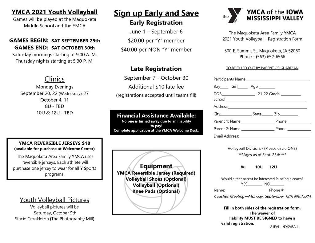 YMCA Youth Volleyball 2